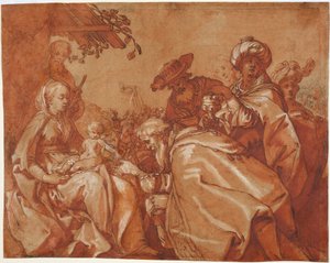 La Adoración de los Magos, 1624 de Abraham Bloemaert