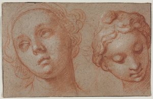 Two Female Heads de Abraham Bloemaert