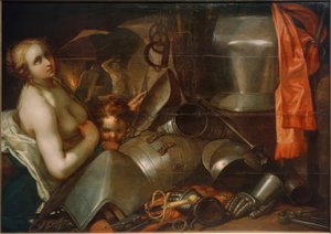Venus y Cupido en la fragua de Vulcano de Abraham Bloemaert