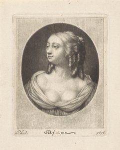Busto de mujer joven con senos semidesnudos de Abraham Bloteling