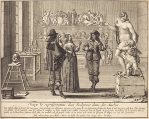 Un escultor en su taller de Abraham Bosse