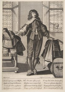 Un Valet Guardando la Ropa Lujosa de su Amo de Abraham Bosse