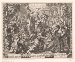 Retiro de los jansenistas La Deroute et Confusion des Iansenistes. (título en el objeto) de Abraham Bosse