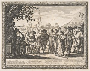 Baile en la plaza del pueblo, ca. 1633
