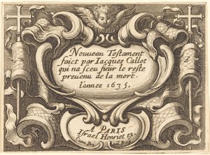Frontispicio para "El Nuevo Testamento" de Callot de Abraham Bosse