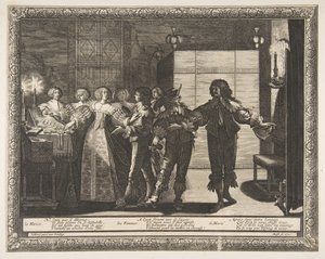 La novia llevada a casa La Mariée reconduite chez elle, 1633 de Abraham Bosse