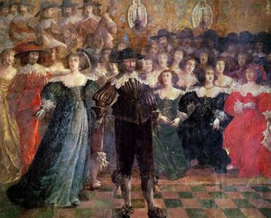 El baile de la corte (detalle) de Abraham Bosse