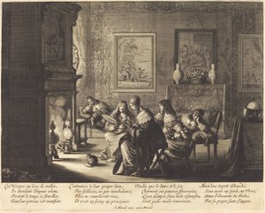Las Vírgenes Necias Durmiendo de Abraham Bosse