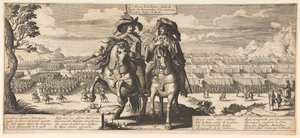 Las fuerzas francesas: Luis XIII y Gastón de Orleans, ca. 1630 de Abraham Bosse