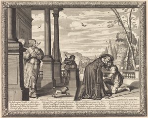 El hijo pródigo recibido por su padre de Abraham Bosse
