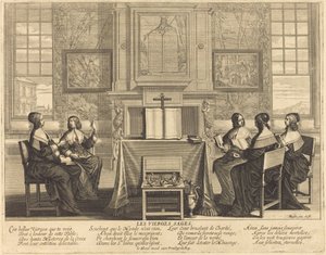 Las vírgenes sabias en oración de Abraham Bosse