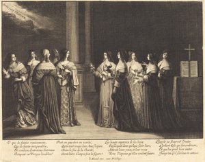 Las vírgenes prudentes y necias juntas de Abraham Bosse