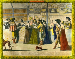 La galería del Palacio Real. Grabado por Abraham Bosse (1602-1676) Siglo XVII. Colección privada