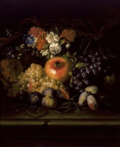 Naturaleza muerta con flores y frutas de Abraham Brueghel