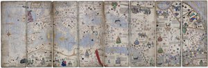 Cuatro hojas de vitela del Atlas Catalán