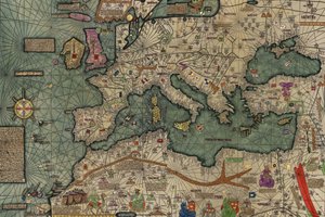 Norte de África, Europa y el Medio Oriente del Atlas Catalán de Abraham Cresques