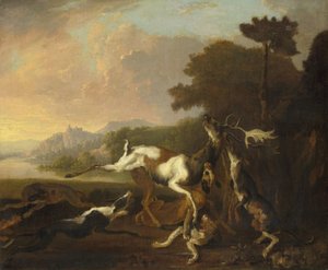 La caza del ciervo de Abraham Danielsz. Hondius