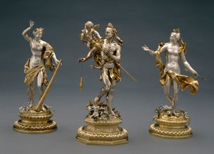 Hércules, Ónfale y Venus, c.1695-1700 (plata parcialmente plateada)