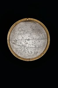 Dos globos terrestres y celestes excepcionales, sostenidos por Hércules y Atlas, Augsburgo de Abraham Drentwett