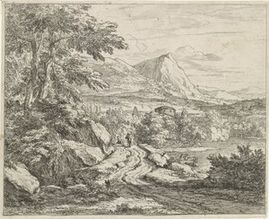 Camino a lo largo de las rocas Paisajes (título de la serie) de Abraham Genoels