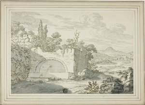 Paisaje con fuente