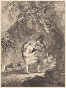 El Golpe de Viento de Abraham Girardet after Antoine Lebel