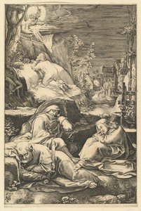 La Agonía en el Jardín, de La Pasión de Cristo, ca. 1598-1653 de Abraham Hogenberg