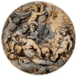 Baco Durmiente, siglo XVII de Abraham Jansz van Diepenbeeck