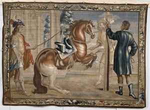William Cavendish con un caballo, c.1660 de Abraham Jansz. van after Diepenbeeck