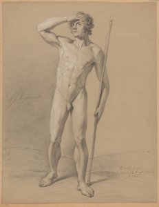 Desnudo masculino de pie, visto de frente (1er premio 1810) de Abraham Johannes Ruytenschildt