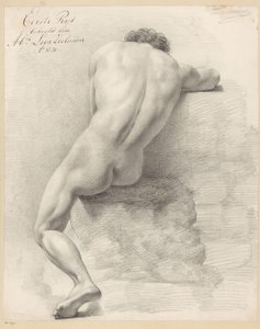 Desnudo masculino sentado, visto de espaldas (1er premio 1820) de Abraham Lion Zeelander