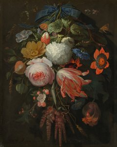 Un ramo colgante de flores