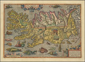 Mapa de Islandia de 1591 por Abraham Ortelius