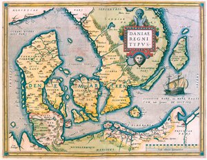 Dinamarca, sur de Suecia de Abraham Ortelius