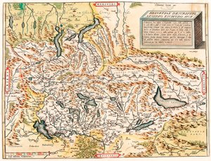 Mapa geográfico de los Alpes suizos y franceses incluyendo lagos de 