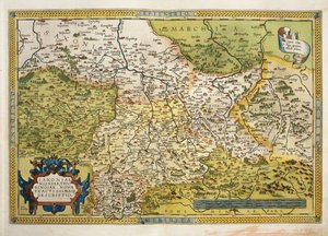 Mapa de Sajonia, de Theatrum Orbis Terrarum de Abraham Ortelius