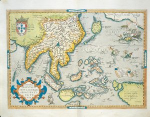 Mapa de las Indias, del Theatrum Orbis Terrarum por Abraham Ortelius