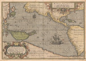 Maris Pacifici de Theatrum orbis terrarum, 1595 de Abraham Ortelius