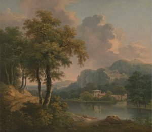 Paisaje arbolado ondulado de Abraham Pether