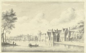 Vista del pueblo de Nieuwersluis de Abraham Rademaker