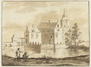 La casa Munniekenhof, cerca del pueblo de Grijpskerk en Walcheren de Abraham Rademaker