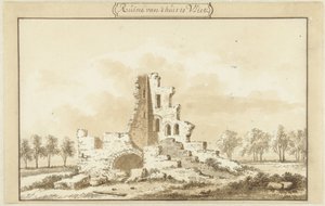 Ruinas de la casa de Vliet, en Lopikkerwaard de Abraham Rademaker