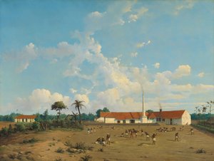 La fábrica de azúcar Kemanglen, cerca de Tegal (o Tagal), Java de Abraham Salm