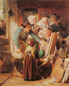 Críticos de arte en Bretaña, 1860 de Abraham Solomon