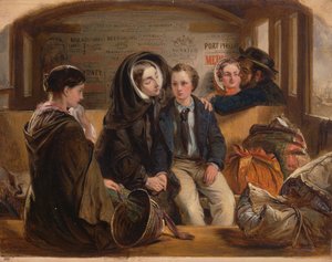 Segunda Clase-La Despedida. Así nos separamos ricos en tristeza, despidiéndonos pobres., 1855 de Abraham Solomon