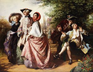 El zorro y las uvas, 1858 de Abraham Solomon