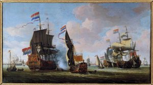 Marina: escena de batalla naval