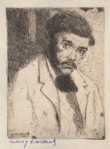 Autorretrato, 1900 de Abraham Walkowitz