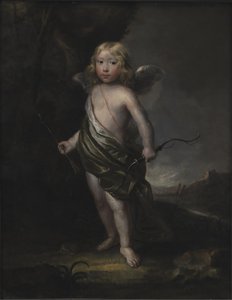 Retrato de un niño noble con traje de Cupido