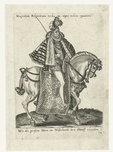 Caballero holandés a caballo de Abraham de Bruyn (attributed to)